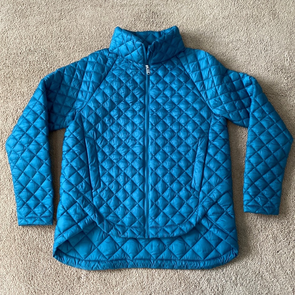 Athleta Whisper Featherless Jacket | M Tall | Borealis Green